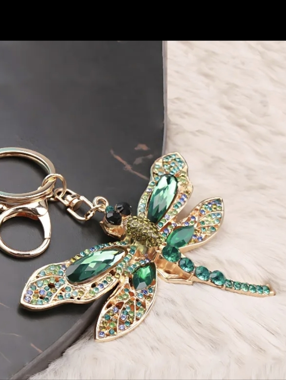 Large Beautiful Dragonfly Bag Charm/ Keychain NEW - Picture 3 of 14
